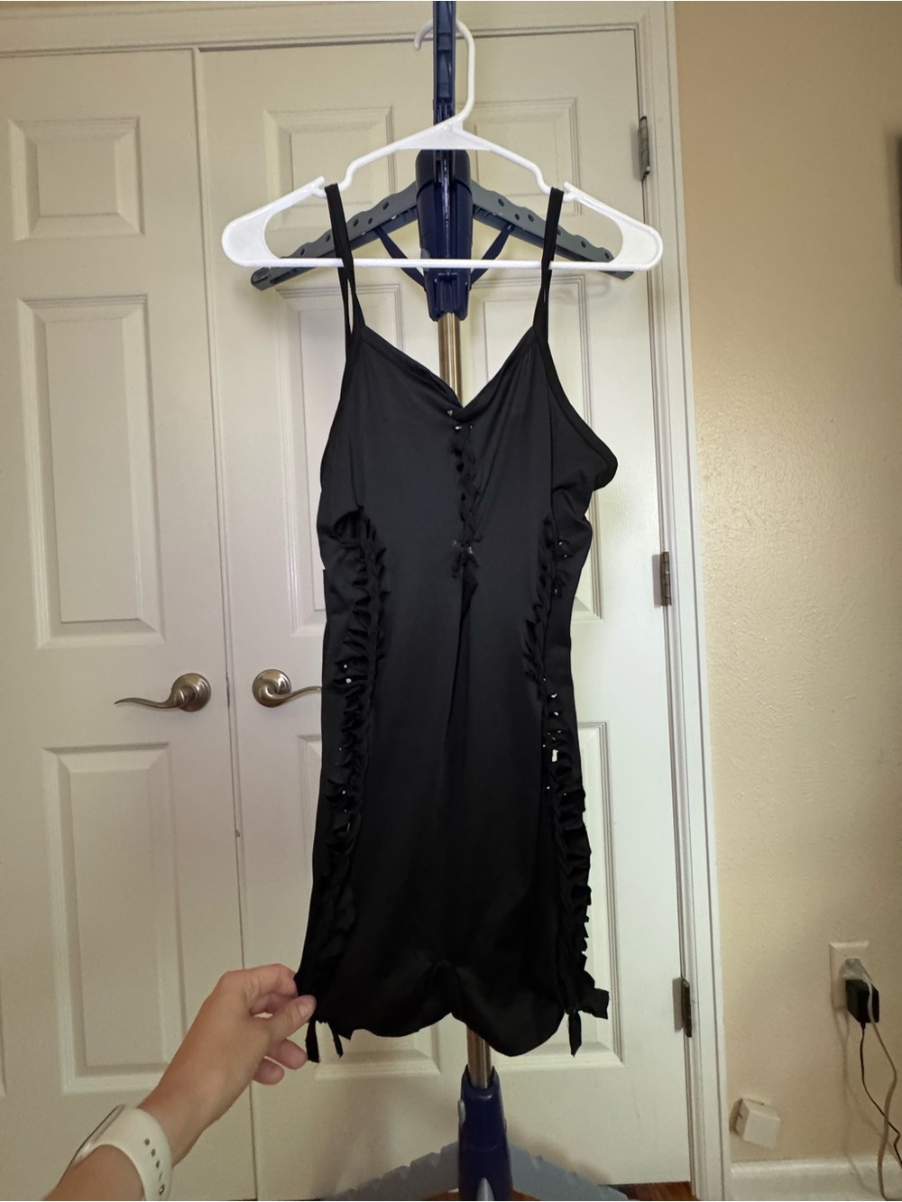 DIY Black Braided Romper